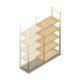 Fachbodenregal aus Holz BT Combi 2080x970x500 mm (HxBxT) 5 Ebenen Anbauregal