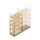 Holz-Fachbodenregal BT Combi 2080x970x500 mm (HxBxT) 5 Ebenen Grundregal