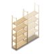 Fachbodenregal BT Combi aus Holz 2380x970x370 mm (HxBxT) 5 Ebenen Grundregal