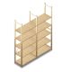 Holz-Fachbodenregal BT Combi 2380x970x500 mm (HxBxT) 5 Ebenen Anbauregal
