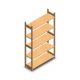 Holzfachbodenregal BT Euro 2100x1170x400 mm (hxbxt) 5 Ebenen Anfangsregal