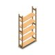 Holz-Fachbodenregal BT Euro 2100x770x300 mm (HxBxT) 5 Ebenen Grundregal