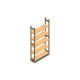 Holz-Fachbodenregal BT Euro 2100x970x300 mm (HxBxT) 5 Ebenen Grundregal