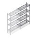 Hygienisches Regal 5711 1800x890x360 mm (HxBxT) 4 Ebenen Anbauregal