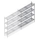 Hygienisches Regal 6611 1800x1080x360 mm (HxBxT) 4 Ebenen Anbauregal