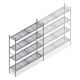 Hygienisches Regal 6611 1800x1200x360 mm (HxBxT) 4 Ebenen Grundregal