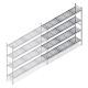 Hygienisches Regal 6611 1800x1320x360 mm (HxBxT) 4 Ebenen Anbauregal