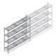Hygienisches Regal 6611 1800x1320x360 mm (HxBxT) 4 Ebenen Grundregal