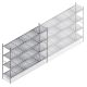Hygienisches Regal 6611 1800x1740x560 mm (HxBxT) 4 Ebenen Grundregal