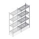 Hygienisches Regal 6611 1800x630x360 mm (HxBxT) 4 Ebenen Anbauregal