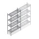 Hygienisches Regal 6611 1800x960x360 mm (HxBxT) 4 Ebenen Grundregal