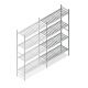 Hygieneregal 6811 1800x960x360 mm (hxbxt) 4 Ebenen Anbauregal