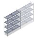 Hygienisches Regal 6622 1800x1080x460 mm (HxBxT) 4 Ebenen Grundregal