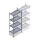 Hygienisches Regal 6622 1800x780x460 mm (HxBxT) 4 Ebenen Grundregal