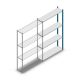 Fachbodenregal Medium Duty 2000x1150x300 mm (HxBxT) 4 Ebenen blau Anbauregal