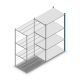Fachbodenregal Medium Duty 2000x1150x700mm (HxBxT) 4 Ebenen blau Anbauregal