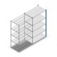 Fachbodenregal Medium Duty 2000x1150x700 mm (HxBxT) 5 Ebenen blau Anbauregal