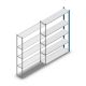 Fachbodenregal Medium Duty 2000x1300x300 mm (HxBxT) 5 Ebenen blau Anbauregal