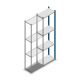 Fachbodenregal Medium Duty 2000x550x300mm (hxbxt) 4 Ebenen blau Anbauregal