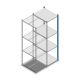 Fachbodenregal Medium Duty 2000x550x700 mm (HxBxT) 4 Ebenen blau Anbauregal