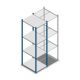 Fachbodenregal Medium Duty 2000x550x700mm (hxbxt) 4 Ebenen blau Anfangsregal