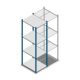 Fachbodenregal Medium Duty 2000x550x700mm (hxbxt) 4 Ebenen blau Anfangsregal