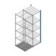 Fachbodenregal Medium Duty 2000x550x700mm (HxBxT) 5 Ebenen blau Anbauregal