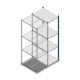 Fachbodenregal Medium Duty 2000x550x800 mm (HxBxT) 4 Ebenen blau Anbauregal