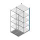 Fachbodenregal Medium Duty 2000x550x800 mm (HxBxT) 5 Ebenen blau Anbauregal