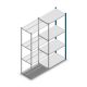 Fachbodenregal Medium Duty 2000x850x500mm (HxBxT) 4 Ebenen blau Anbauregal