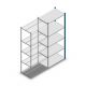 Fachbodenregal Medium Duty 2000x850x500mm (hxbxt) 5 Ebenen blau Anbauregal