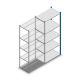 Fachbodenregal Medium Duty 2000x850x500 mm (HxBxT) 5 Ebenen blau Anbauregal