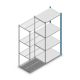 Fachbodenregal Medium Duty 2000x850x600mm (HxBxT) 4 Ebenen blau Anbauregal
