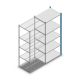 Fachbodenregal Medium Duty 2000x850x600 mm (HxBxT) 5 Ebenen blau Anbauregal