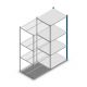 Fachbodenregal Medium Duty 2000x850x700mm (hxbxt) 4 Ebenen blau Anbauregal
