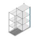 Fachbodenregal Medium Duty 2000x850x700 mm (HxBxT) 4 Ebenen blau Anbauregal