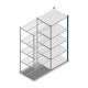 Fachbodenregal Medium Duty 2000x850x700 mm (HxBxT) 5 Ebenen blau Anbauregal