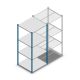 Fachbodenregal Medium Duty 2000x850x800mm (hxbxt) 4 Ebenen blau Anfangsregal