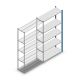 Fachbodenregal Medium Duty 2200x1150x400mm (HxBxT) 5 Ebenen blau Anbauregal