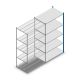 Fachbodenregal Medium Duty 2200x1150x700 mm (HxBxT) 5 Ebenen blaues Anbauregal