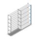 Fachbodenregal Medium Duty 2200x1300x400mm (HxBxT) 6 Ebenen blau Anbauregal