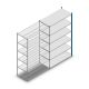 Fachbodenregal Medium Duty 2000x1300x600 mm (HxBxT) 6 Ebenen blau Anbauregal