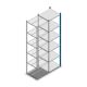 Fachbodenregal Medium Duty 2000x550x500 mm (HxBxT) 6 Ebenen blau Anbauregal