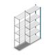 Fachbodenregal Medium Duty 2200x850x400mm (hxbxt) 5 Ebenen blau Anbauregal