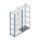 Fachbodenregal Medium Duty 2200x850x500 mm (HxBxT) 5 Ebenen blau Grundregal