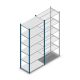 Fachbodenregal Medium Duty 2200x850x500mm (HxBxT) 6 Ebenen blau Grundregal