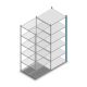 Fachbodenregal Medium Duty 2000x850x800 mm (HxBxT) 6 Ebenen blau Anbauregal