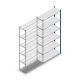 Fachbodenregal Medium Duty 2500x1150x400mm (hxbxt) 6 Ebenen blau Anbauregal