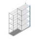 Fachbodenregal Medium Duty 2500x1150x600mm (hxbxt) 5 Ebenen blau Anbauregal