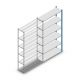 Fachbodenregal Medium Duty 2500x1300x400mm (hxbxt) 6 Ebenen blau Anbauregal